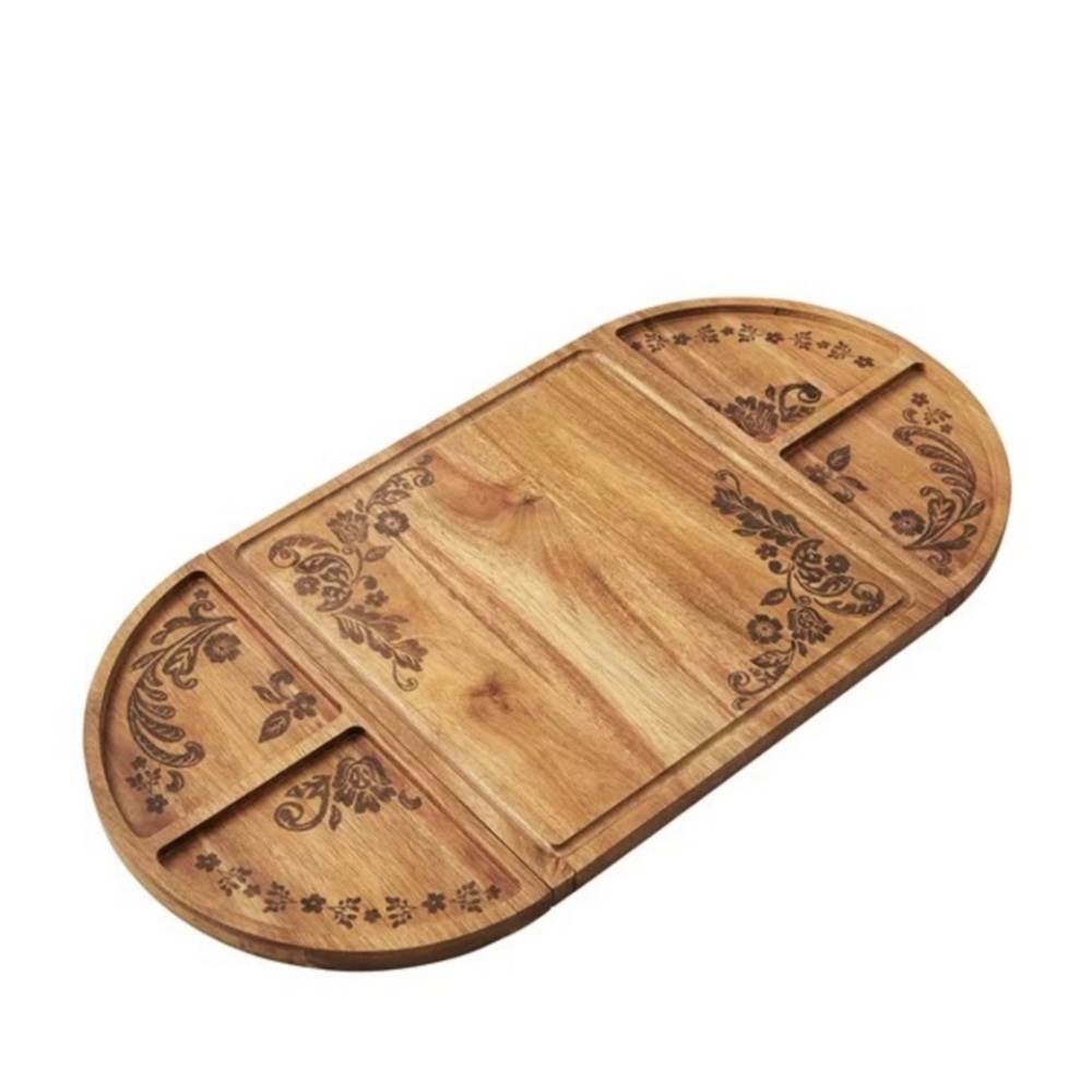 Brand New The Pioneer Woman Carve and Serve Wood Board Set - Picture 4 of 4